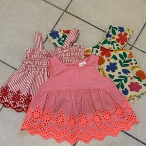 GAP Bundles ( 3 shirts)Kids Pink and Red Tops Set size 3T